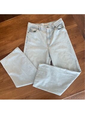 Levi's Light Blue High-Rise Wide-Leg Jeans